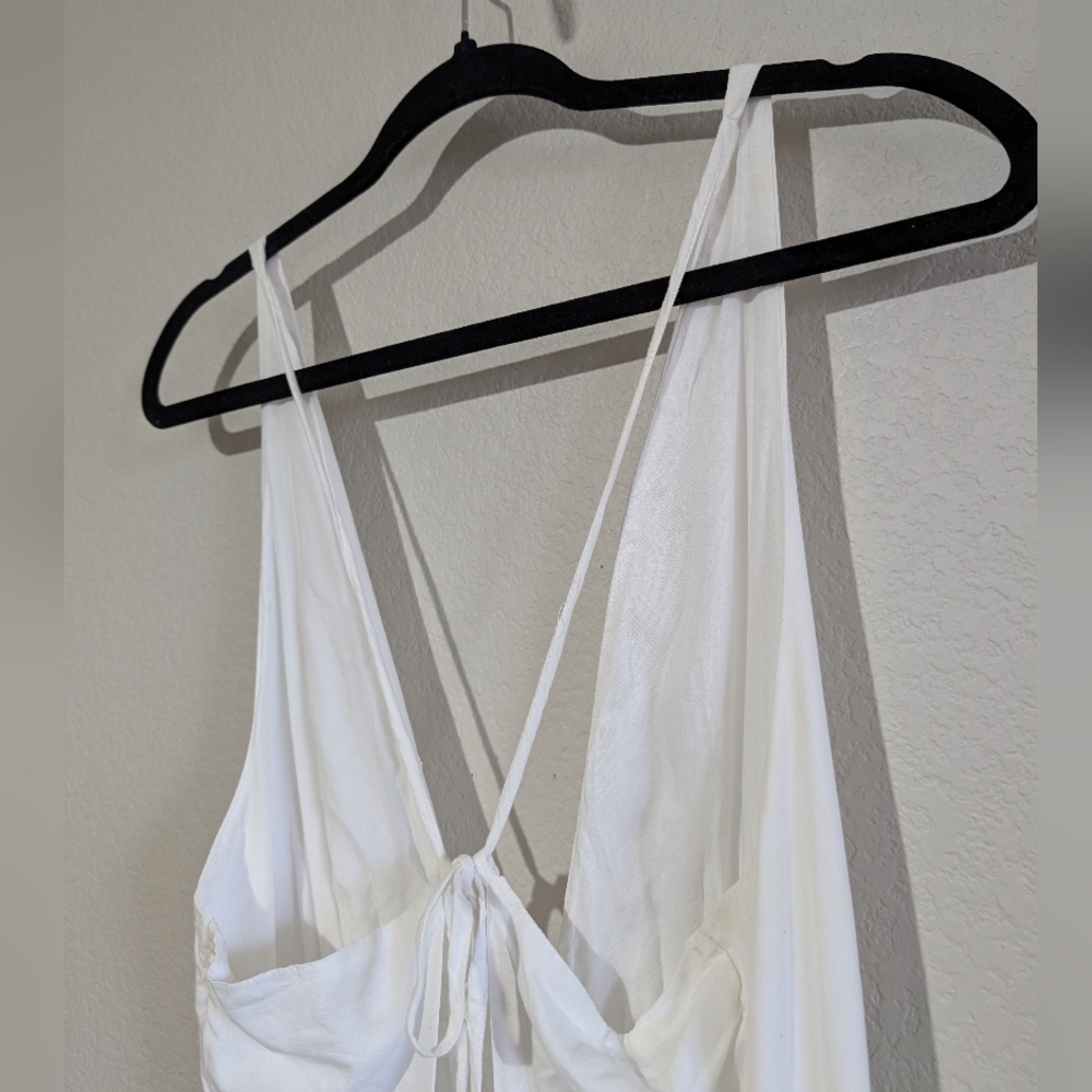 Free People Summer Queen Midi Lace Up Back Midi Dress White S - Picture 11 of 14
